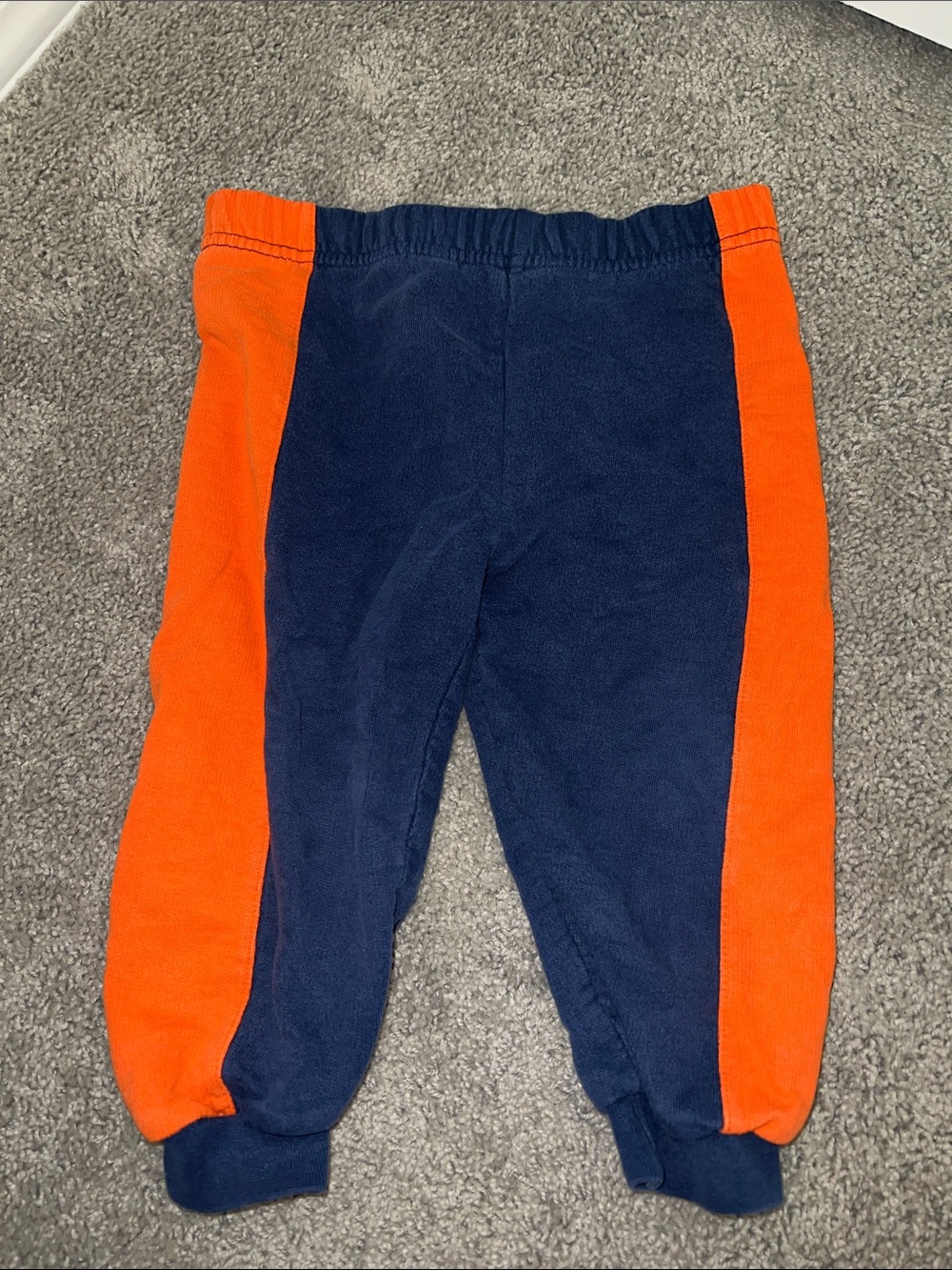 Play Football Kid Athlete NFL Kids Navy and Orange Fleece Jogger Pants